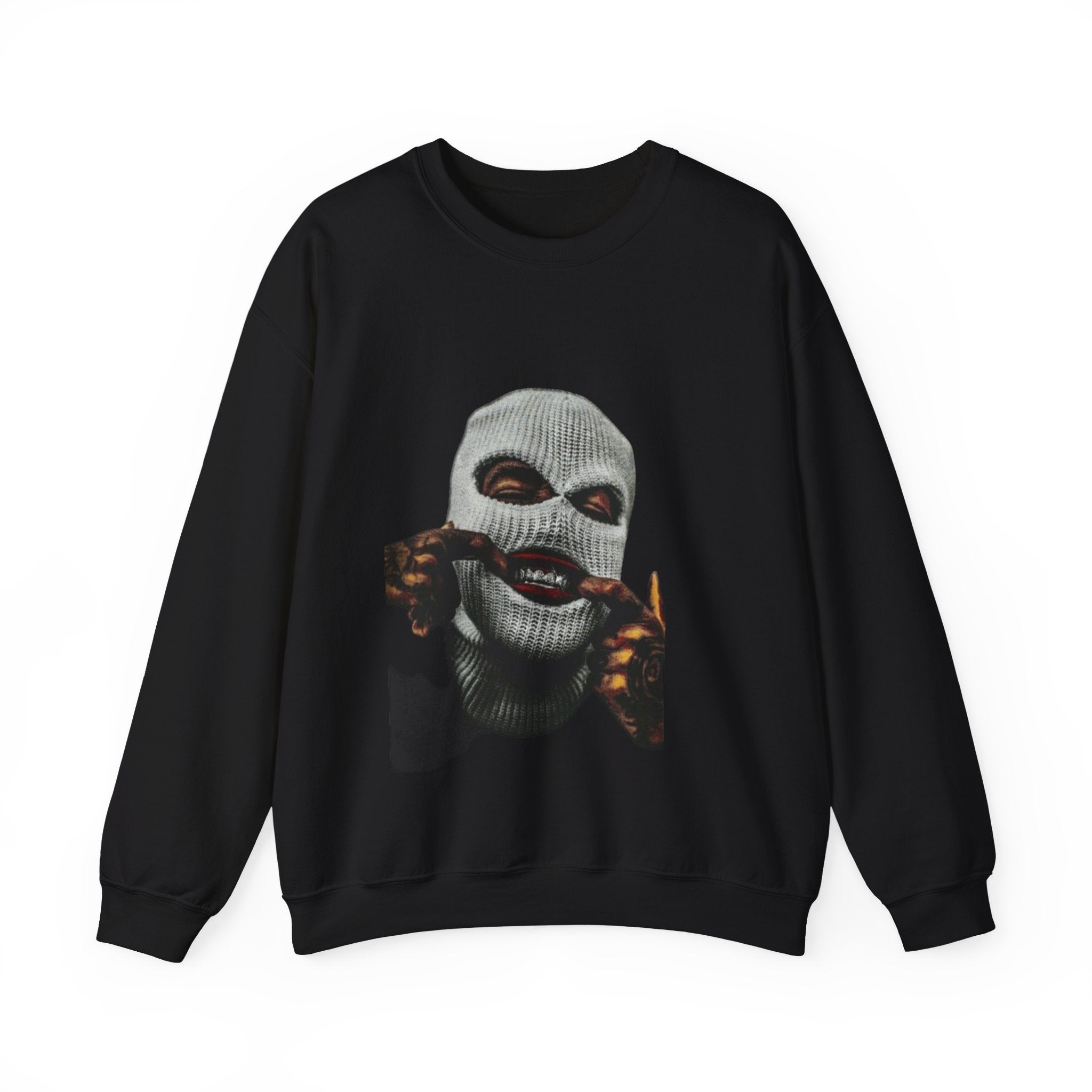 Skull Mask Crewneck Sweatshirt — Dark Horror Streetwear