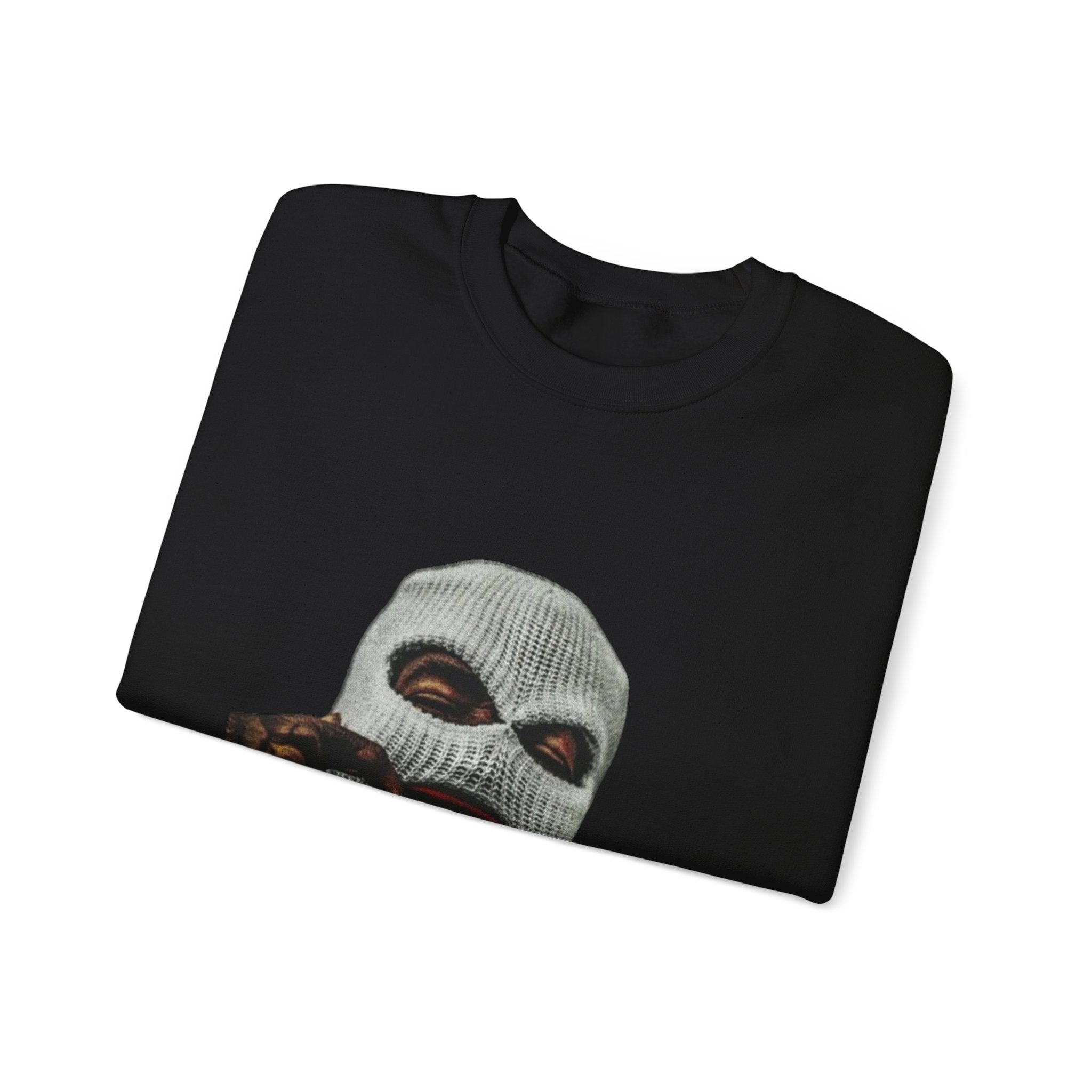 Skull Mask Crewneck Sweatshirt — Dark Horror Streetwear